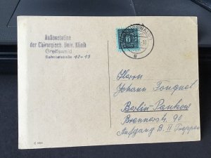 Grelfswald 1946 postal stamps card Ref R28872