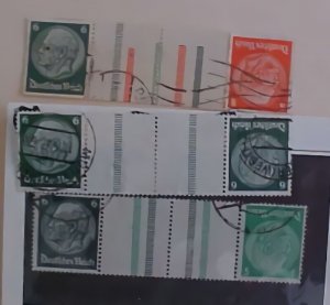 GERMAN STAMPS USED SE-TENANT  GUTTER TETE BECHE 3 DIFF.