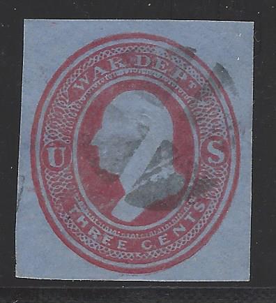 United States Scott # UO54, pse cut square envelope, used