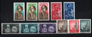 VATICAN 1955 COMPLETE YEAR SET OF 11 STAMPS MNH