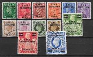 B.O.I.C.-TRIPOLITANIA SGT1/13 1948 BMA OVERPRINT SET USED