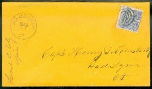 EDW1949SELL : USA c1870 Hamburg CT #114 cover.