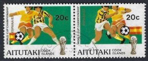 Aitutaki Sc #252: Football World Cup 1982, Spain - Football scenes, 20c 1981 CTO