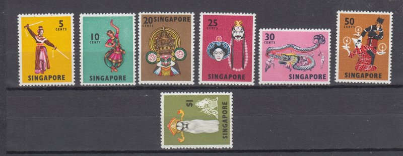 J44038 JL Stamps 1973 singapore set mnh #86a-95a perf 13