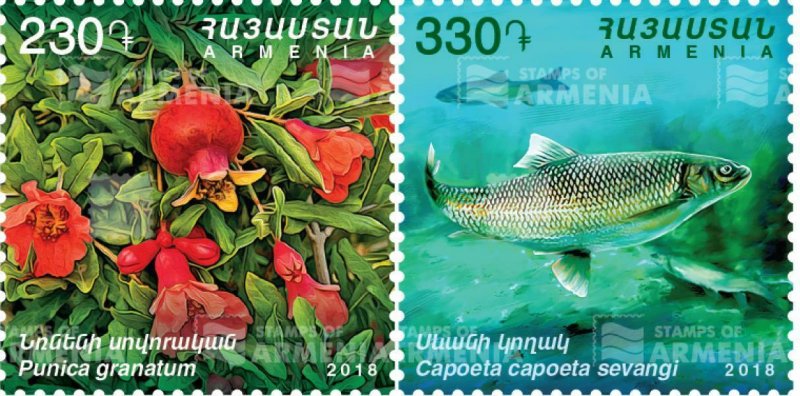 ARMENIA/2018 - Flora and Fauna of Armenia (Plant, Fish), MNH 