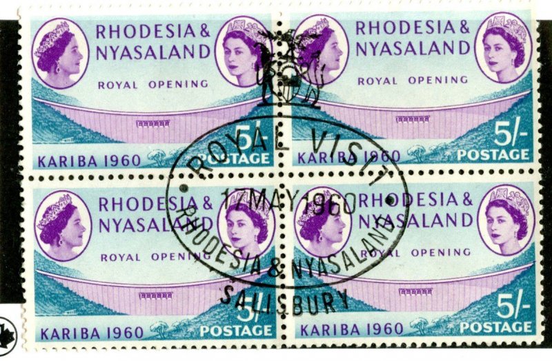 1960 Rhodesia& Nyasaland Sc#177 first day cancel ( 1655 BCX2 )