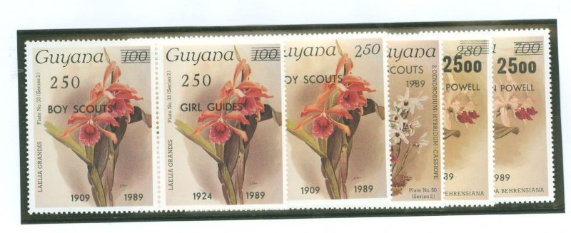 Guyana #2037-2041 Mint (NH) Single (Flora) (Scouts)