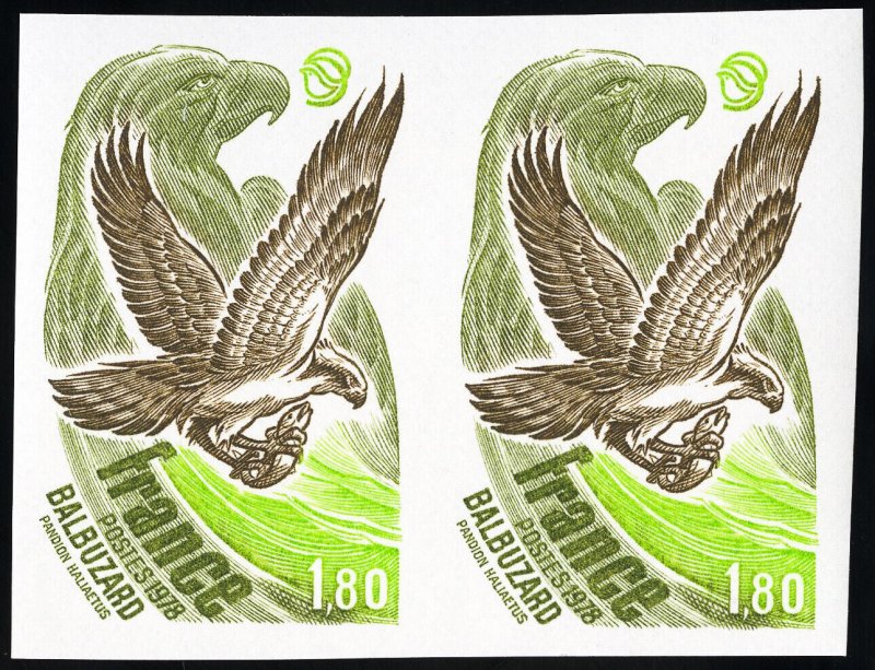 France Stamps # 1580 MNH XF Imperforate Pair Scott Value $70.00