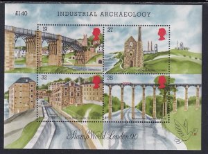 Great Britain 1284 Architecture Souvenir Sheet MNH VF