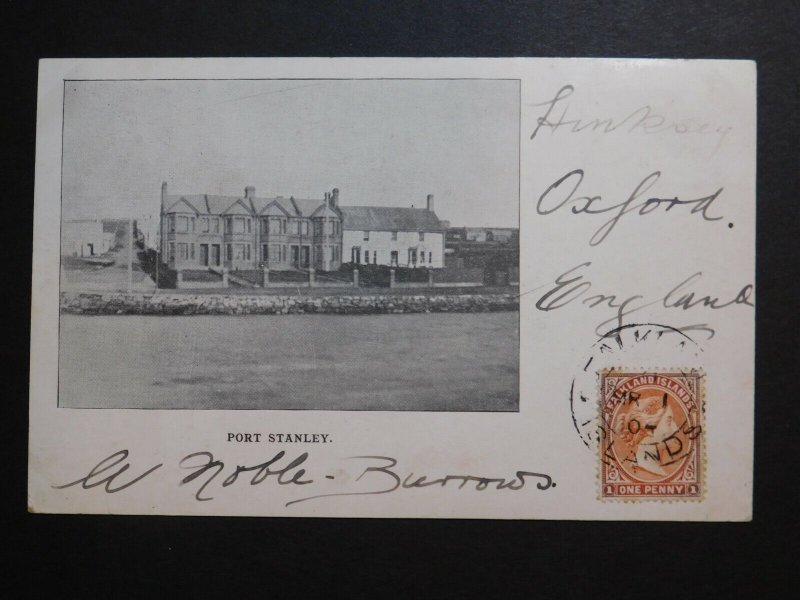 1904 Falkland Islands Port Stanley Picture Postcard Cover To Oxford England