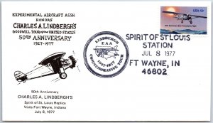 US SPECIAL EVENT COVER EXPERIMENTAL AIRCRAFT ASSN LINDBERGH FORT WAYNE IND 1977