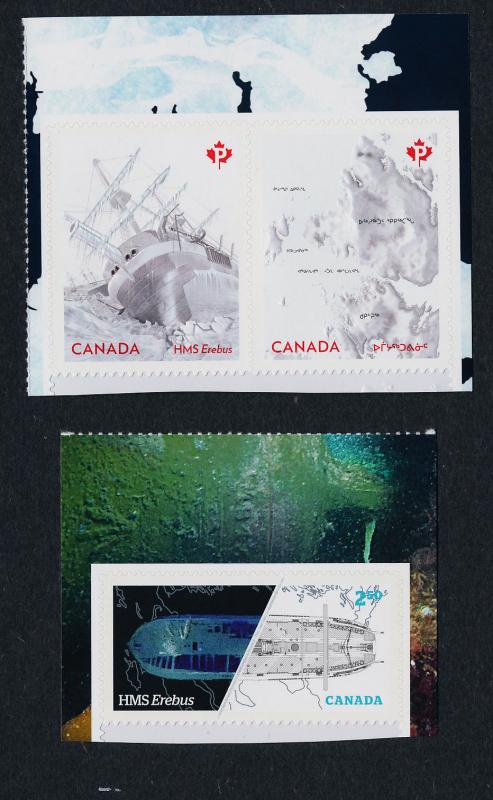 Canada 2855a-6 MNH Franklin Expedition, HMS Erebus, Map, Ship