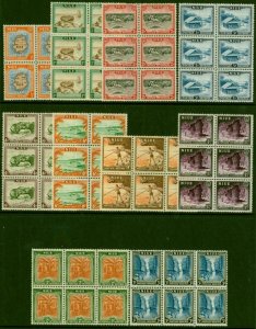 Niue 1950 Set of 10 SG113-122 V.F MNH Blocks of 6