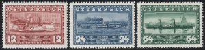 EDSROOM-17905 Austria 382-384 MNH 1937 Complete Ships CV$14.50