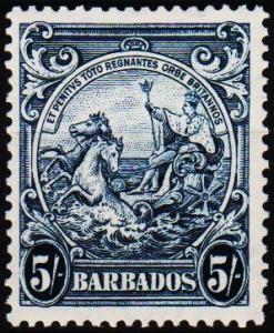 Barbados. 1938 5s S.G.256a Mounted Mint
