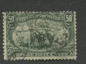 1898 US Stamp #291 50c Used Average Canceled Catalogue Value $180 