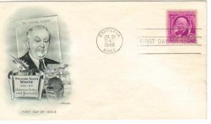 US #960 (Me-19) 3c William A. White FDC Artmaster cachet ECV $5.25