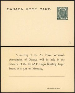 Canada KGVI 1c Postal stationery