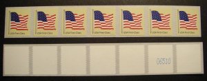 Scott 4135, 41c Flag, PNC7, #V11111, MNH Coil Beauty