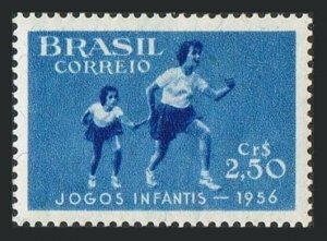 Brazil 835 block/4, MNH. Michel 892. 6th Children Games, 1956. Girl's Foot Race.