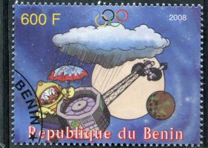 Benin 2008 DISNEY CHARACTERS Beijing Olympics 2008 1v Perforated Fine Used VF