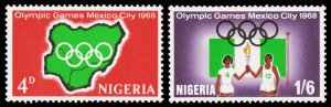 Nigeria Scott 222-223 (1968) Mint NH VF C