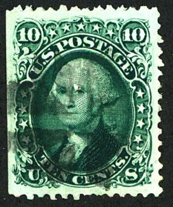 U.S. #68 USED TINY PIN HOLE