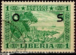 Liberia; 1921: Sc. # O116: Used Single Stamp