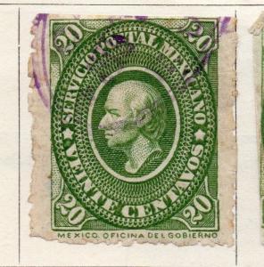 Mexico 1884 Early Issue Fine Used 20c. 063184