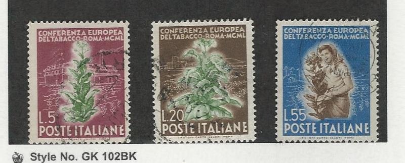 Italy, Postage Stamp, #544-546 Used, 1950