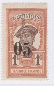 1920 French Colony Martinique 5c on 20c MH* Stamp A21P46F6847-