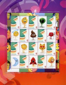 AUSTRALIA  2017 THE EMOJI MOVIE  PERSONALIZED SHEET SET FOLDER 