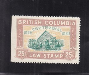 Canada: British Columbia: Law Tax Stamp, Van Damme #BCL47, Used (37025)