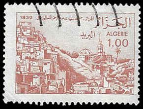 Algeria #734 Used; 1d Sidi Abderahman & Taalibi Mosque (1984)