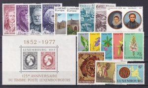 1977 - LUXEMBOURG - Year Complete Set - Sc# 593-606, B313-B317 - MNH**