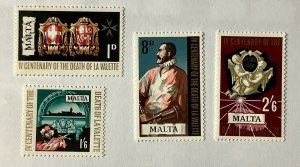 Malta  1968 Scott 387-390 (4) MNH  - 400th Anniversary of the Death of Valettes