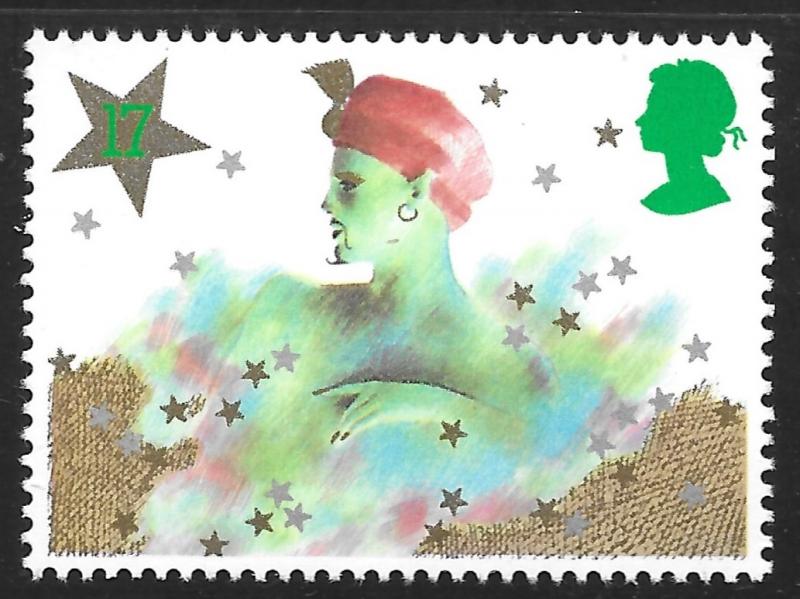 Great Britain #1125 17p Christmas Pantomimi - Genie MNH