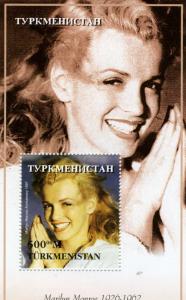 Turkmenistan 1997 Marilyn Monroe Souvenir Sheet Perforated mnh.vf