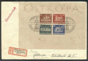 GERMANY #B68 RARE on Cover - 1935 OSTROPA S/S