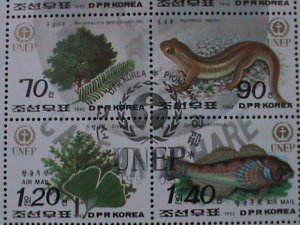 KOREA-1992 SC#3144-51-WORLD ENVIRONMENT DAY -CTO-SHEET-VF-FANCY CANCEL