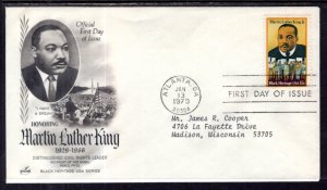 US 1771 Martin Luther King Artcraft Typed FDC