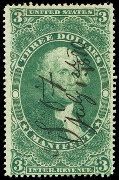 momen: US Stamps #R86c Revenue Manuscript Used VF