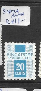 MALAYA SINGAPORE (P1601B) POSTAGE DUE 20C SG D7A  MNH