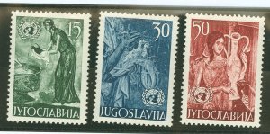 Yugoslavia #375-377 Unused Single (Complete Set)