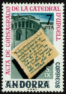 Andorra Spanish #89  MNH - Urgel Cathedral (1975)