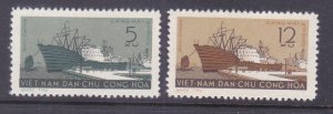 North Viet Nam 177-78 MNH 1961 Ships in Port of Haiphong Set of 2 Very Fine