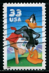 3306a US 33c Daffy Duck SA, used