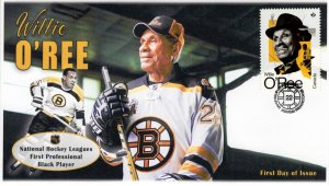 CA23-032, 2023, Willie O’Ree, First Day of Issue, Pictorial Postmark, Hockey, Bo