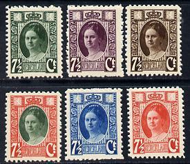 Netherlands 1920's set of 6 perforated essays in various ...