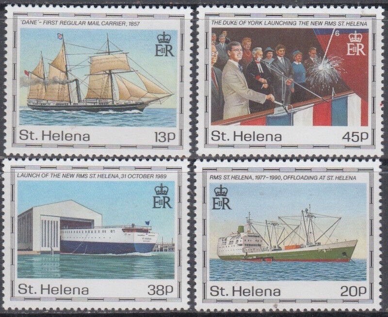 ST HELENA Sc # 535-8 CPL MNH SET of 4 -  TRANSPORTATION, SHIPS